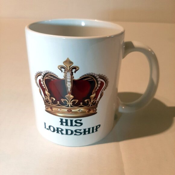 His Lordship Coffee Mug Gift for King Dad Father Boyfriend Boss 4 in cup 2 sided - Picture 4 of 4